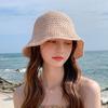 Sombrero de Pescador Falso de Paja Fresca de Playa Celebratorio Neto para Mujeres Verano Plegable de Paja para Sombrilla Protección Solar de Verano