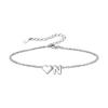 Europa e Estados Unidos transfronteiriço 26 pulseira de letras inglesas moda feminina temperamento simples aço inoxidável pulseira de letras em forma de coração