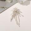 Cuentas de tubo de borla transparente con temperamento que combinan con todo, flores de cristal, accesorios para el cabello tejidos a mano, pendientes, accesorios de ropa al por mayor