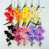 Boda de Simulación Ramo de Flores Artificiales Flor de Gladiolo Grande de un Solo Tallo Arreglo Floral Arte Floral Exhibición Decoración Sala de Estar Mesa de Comedor Adorno para el Hogar