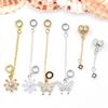 Pulsera de Cristal que Conserva el Color Margarita Pequeña Cadena de Seguridad con Espaciadores Cuentas de Torque Accesorios para Joyería DIY