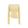 Atacado de roupas femininas transfronteiriças estilo europeu e americano 2026 primavera novo camiseta de manga longa solta versátil top transparente puro desejo