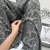 Pantalones Anchos de Algodón y Seda de Nueve Puntos para Mujer, Pantalones Casuales de Rayón para Estar en Casa, Suaves y Cómodos con Efecto de Caída