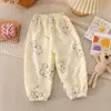 Calça de verão infantil de peça única para dropshipping, solta, à prova de mosquitos, nova, respirável, calça infantil para meninos e meninas, estilo fino, calça longa para crianças grandes e médias