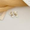 Pendientes elegantes de súper hada Rosa Blanca con microincrustaciones de circonita, pendientes de cuentas pequeños y exquisitos, versátiles, para mujer, venta al por mayor de fábrica