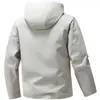 Roupa de assalto masculina para atividades ao ar livre transfronteiriça comércio exterior primavera bandido bonito jaqueta de trabalho americana com capuz casaco trench coat casual
