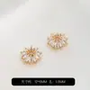 Bandeja de Flor de Zirconia Marqués Chapada en Oro de 14K que Conserva el Color Accesorios de Joyería Hechos a Mano para Bricolaje Separadores Cuentas Tapa de Flor con Cuentas de Cristal Separador