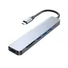 Estação de Docking Tipo-C Transfronteiriça Oito em Um Placa de Rede 100m Hub Multifuncional para Computador de Mesa Laptop Celular