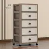 Cajonera de almacenamiento mesita de noche de dormitorio almacenamiento gabinete de plástico simple moderno hogar imitación veta de madera organizador cómoda