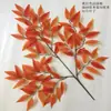 Hojas de Arce Rojas, Hojas de Sicómoro, Hojas Falsas de Baniano, Ramas Decorativas de Otoño, Hojas de Árbol, Paisajismo Verde, Arte Floral