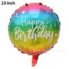 Globo de Feliz Cumpleaños Bola de 18 Pulgadas FELIZCUMPLEAÑOS Globo de Película de Aluminio Decoración de Cumpleaños Diseño de Fiesta
