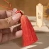 Borla Pequeña de 8 cm Flecos Material Hecho a Mano para DIY Estilo Antiguo Bolsita de Aromas Abanico Pasador Marcapáginas Colgante para Ropa Decoración de Borla