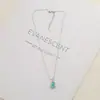Nova Corrente de Colar com Pingente de Cabacinha de Jade Chinês Estilo Nicho Cool High-end Corrente para Clavícula Estilo Retrô Simples Versátil para Mulheres