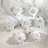 D 7cm Terciopelo Simulada Flor Rosa con Borde Enrollado Cabeza Flor Artificial DIY Pasador de Flor Accesorios para Ramillete Decoración de Sala de Bodas