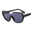 Gafas de sol de una pieza, distintivas y divertidas, de estilo hip hop, con decoración de estrellas y celebridades cibernéticas, gafas de sol modernas con personalidad callejera, gafas de moda 8721