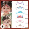 Día del Niño Estilo Antiguo Pegatinas Brillantes para Cejas y Frente Impermeables y de Larga Duración Estilo Chino Disfraz Dinastía Han Maquillaje para Espectáculos
