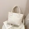 Bolso Cubo con Patrón Tejido Transfronterizo para Mujer 2026 Nuevo Vintage Gran Capacidad Bolso de Hombro Cruzado Bolso de Mano Estiloso Moderno