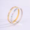 Pulsera de acero de titanio amor nubes gota de aceite irregular pulsera niñas alto sentido moda europea y americana pulsera chapada en oro de 18k
