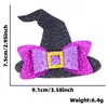 Pasador de Halloween Moño Brillante Pinza de Pato Decoraciones para Fiesta Festiva Cuerno Araña Sombrero de Bruja Accesorio para el Cabello