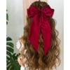 Horquilla de lazo de cinta retro grande estilo Yang Zi para la parte posterior de la cabeza, temperamento súper de hada, pinza para el cabello, accesorios para el cabello