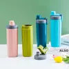 Garrafa de Água Esportiva Portátil de PP de Grau Alimentício para o Verão, Copo para Beber Diretamente, 550/600ml/700ml/800ml