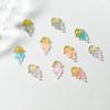 Color caramelo luminoso joyería de dibujos animados para uñas simulación de animal pequeño medusa de escamas doradas joyería de dibujos animados para uñas accesorios para uñas