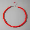 Joyería Transfronteriza Europea y Americana, Collar de Cuentas Estilo Dulce-Cool Oscuro, Set de Joyería de Pendientes Acrílicos Estilo Ins