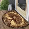 Tapete de chão semi-circular floral retrô americano Amazon temu transfronteiriço tapete de porta de entrada tapete de banheiro absorvente de água secagem rápida tapete para os pés