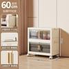 Armario Plegable de Almacenamiento sin Instalación Plástico Multicapa con Ruedas Mesa de Noche para Dormitorio del Hogar Casa de Alquiler Organización de Escombros