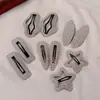 Nuevas pinzas para el pelo de lunares en blanco y negro de moda, pinzas BB de nube y estrella, pinzas para flequillo lateral, pinzas para el pelo, accesorios para el pelo