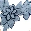 Flor de Encaje Soluble en Agua, Broche Bordado Hueco Tridimensional, Aplique de Doble Capa Teñido en Hilo de Alta Resistencia, Cuello Falso de Dos Tonos