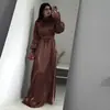 Otoño 2024 Nuevo Moda Femenina Transfronteriza Europea y Americana Amazon Vestido Largo Elegante con Estampado de Lunares de Temperamento