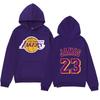Suéter para hombre talla europea jersey NBA holgado talla grande otoño e invierno suéter forrado con vellón JANES estampado suéter de moda urbana para hombre