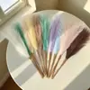 Hierba de Caña Artificial Multicolor Hierba de Pampa Pieza Única Decoración del Hogar Suministros para Bodas Hierba de Juncia Pequeña Hierba Cola de Conejo