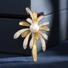 Novo estilo pintado broche de fogos de artifício high-end imitação de pérolas de água doce corpete estilo coreano temperamento elegante casaco cardigan broche