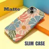 Funda Morandi de Color Contrastante con Flor de Margarita para Teléfono Apple 15Promax Película Dura Delgada Funda Protectora Iphone17