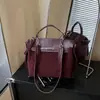 Bolsa Tote Retro de Gran Capacidad para Commuter para Mujer 2025 Invierno Nuevo Estilo Tendencia Empalme Moda Bolso de Hombro Único Cruzado
