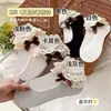 Calcetines Cortos JK Versátiles para Niñas de Verano para Adelgazar Combinados con Zapatos de Cuero, Calcetines Versátiles de Media Pantorrilla, Calcetines Tipo Barco con Adorno de Lazo de Encaje