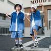 Ropa de Moda Infantil para Danza Urbana Holgada Hiphop Ropa Infantil Hip-Hop Traje de Marca de Moda Ropa para Actuación de Batería Niños y Niñas Verano