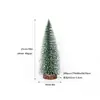 Decoraciones navideñas mini árbol de Navidad adorno de escritorio pequeño abeto nevado árbol decorativo para oficina en casa mesa de comedor