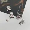 Acessórios Originais de Urso Fofo Liga Doce Cool Rosa Diamante Personalidade Joias Grampo de Cabelo Retrô Adereço de Cabeça Sapatos com Furo Material de Flor