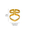 Anillo Geométrico Abierto tipo Línea Cepillada de Acero Inoxidable con Sensación de Alta Gama, Anillo para Dedo Índice de Lujo Ligero Electroplateado al Vacío de 18K