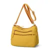 Bolso cruzado de un solo hombro para mujer, bolso para mujer con múltiples bolsillos, bolso bandolera, bolso con cremallera multicapa, gran capacidad, bolso cuadrado pequeño casual