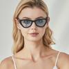 Ouleo 2026 Moda Europea y Americana Nueva Versátil Estilo Callejero Retro Ojo de Gato Unisex Gafas de Sol Poligonales Planas
