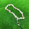 Cadena para teléfono móvil de grava de cristal irregular natural Cadena colgante de mano para mujer de cristal ágata transfronteriza europea y americana al por mayor