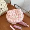 Nova Bolsa Simples Acolchoada de Bolinhas para Batom de Mão Bolsa de Cosméticos Bolsa Pequena de Armazenamento Porta-Moedas Mini Bolsa de Mão Portátil