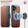 Adecuado para iPhone18Promax Funda de Cuero con Tapa Magnética Dividida Samsung S26U Funda Protectora de Carga Inalámbrica