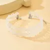 Gargantilla de Encaje Bordado Estilo Étnico Ins Diseño Personalizado Gargantilla Retro Collar Corto de Tela para Mujer