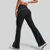 Pantalones de Yoga Populares con Sensación Nude, Micro Acampanados, Rayas de Color Contrastante para Mujer, Levanta Glúteos, Cintura Alta, Ajustados, Sexys, Deportivos, de Fitness