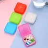 Pastillero Pequeño de Cuatro Compartimentos en Forma de Cruz, Caja Pequeña de Plástico PP de 4 Compartimentos, Pastillero Pequeño Creativo Portátil y Conveniente, Pastillero Compartimentado, Joyero